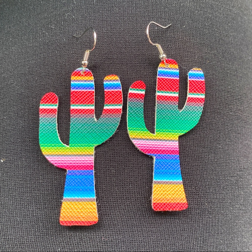 Faux leather earrings - Picture 1 of 1
